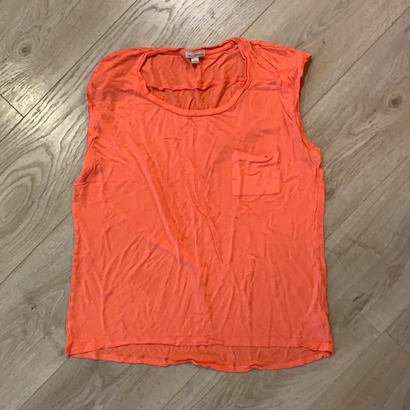 Gap Rayon Sleeveless T-shirt Sz L (Pink Salmon Colour) - Picture 1 of 5